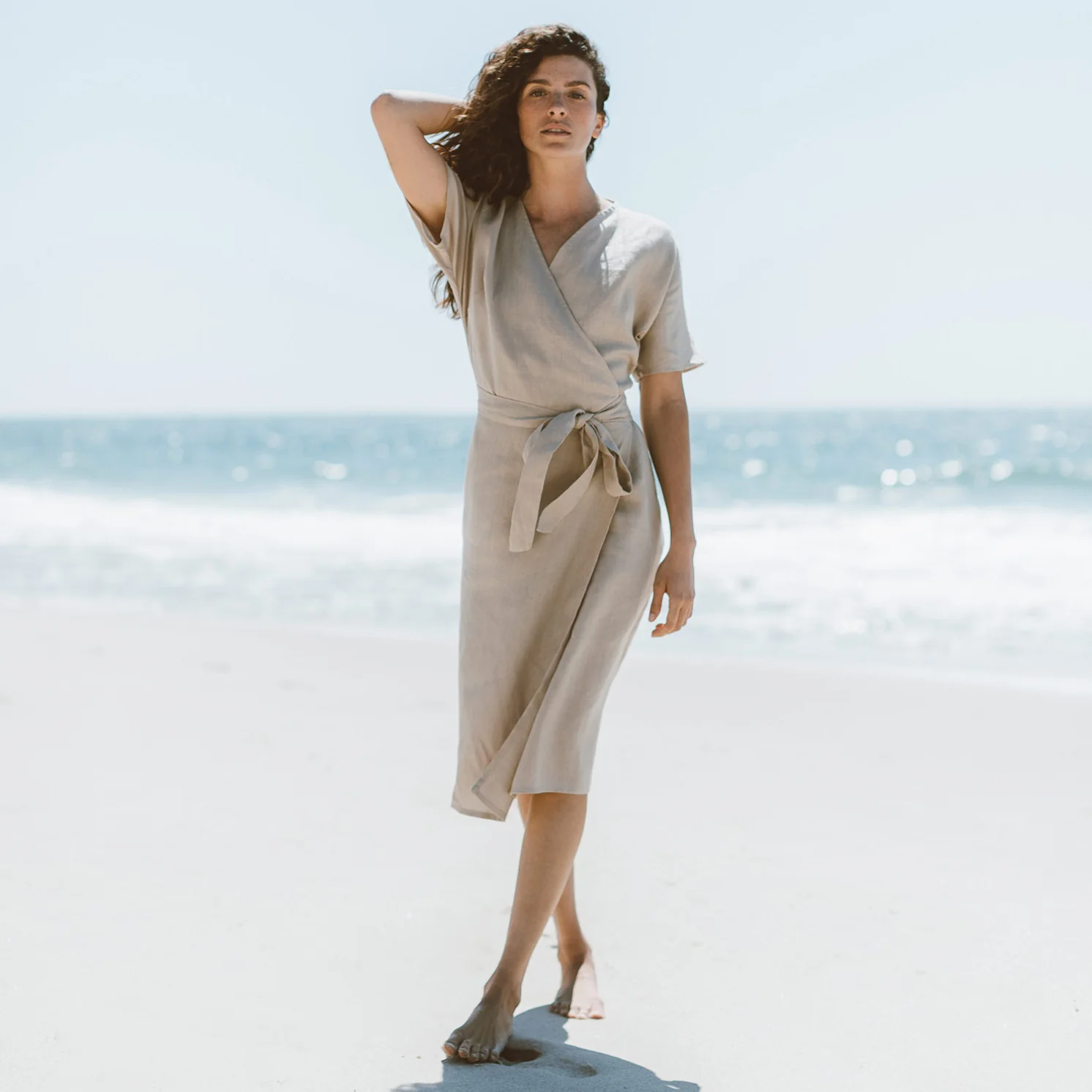 AVALON - Linen Wrap Dress